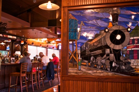 Customers dine at newly opened Peppertree Restaurant in Grinnells historic train crossing location. Photograph by Kathrlyn Cabrera.