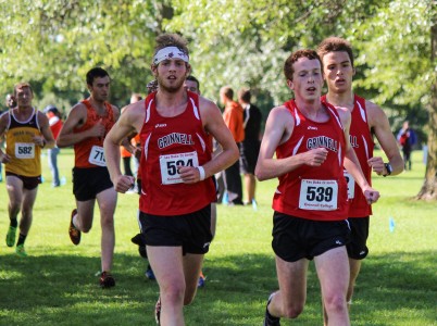 The men’s cross country team finished ahead of nationally ranked Carleton College to finish second. Photo by Sarah Trop. 