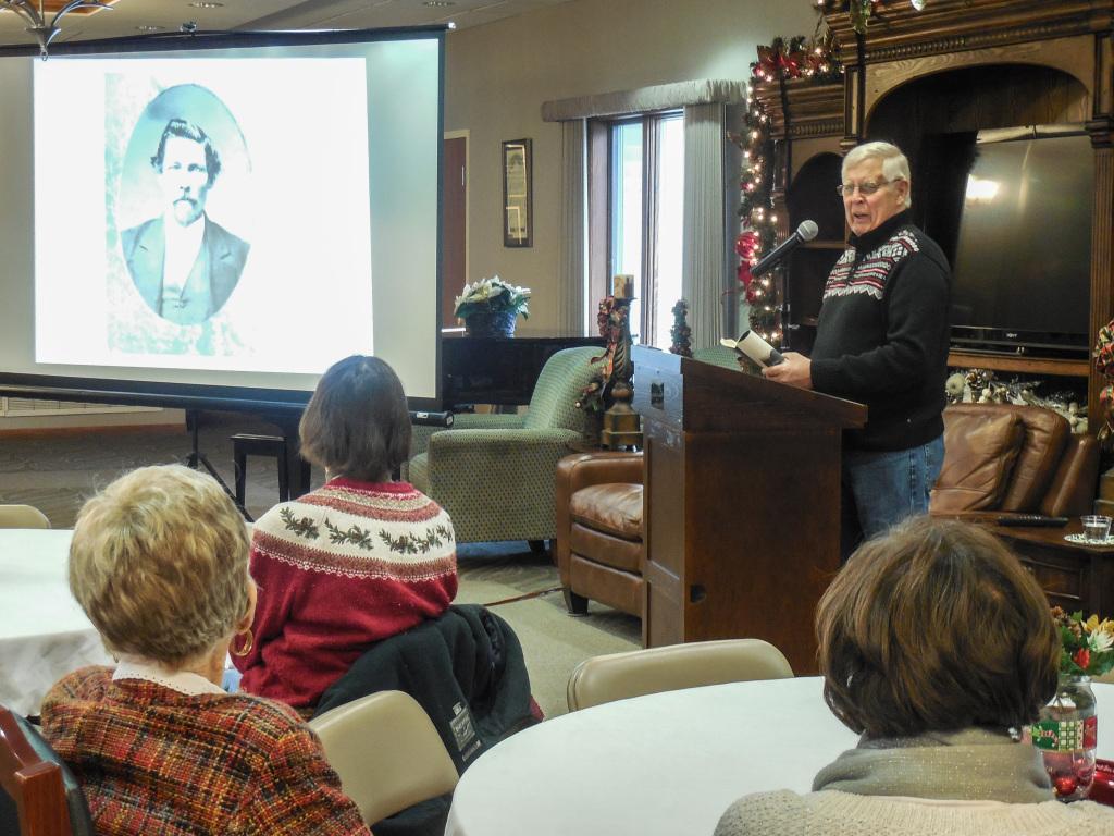 Greg Seeley shares his poetry at St. Francis Manor. Photo contributed. 