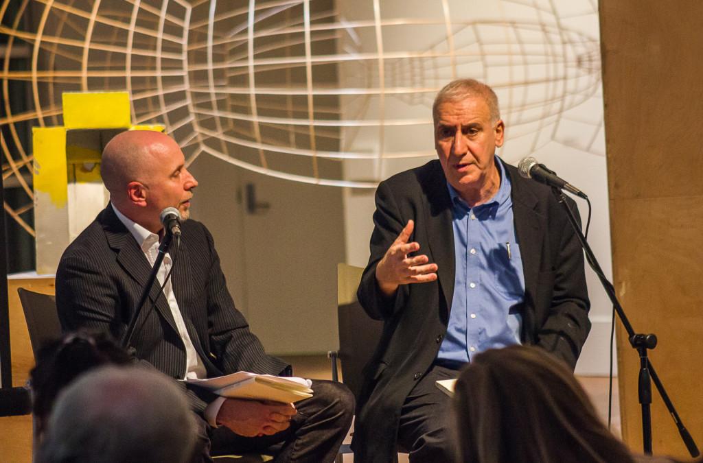 Ralph Savarese and Edward Hirsch engaged in a discussion for the audience about Hirsch’s latest work. Photo by Jeff Li.