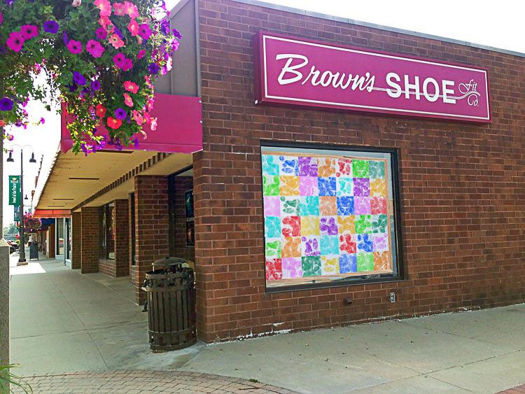 The+new+artwork+will+go+up+in+a+window+at+Browns+Shoe+Fit.+Photo+contributed.