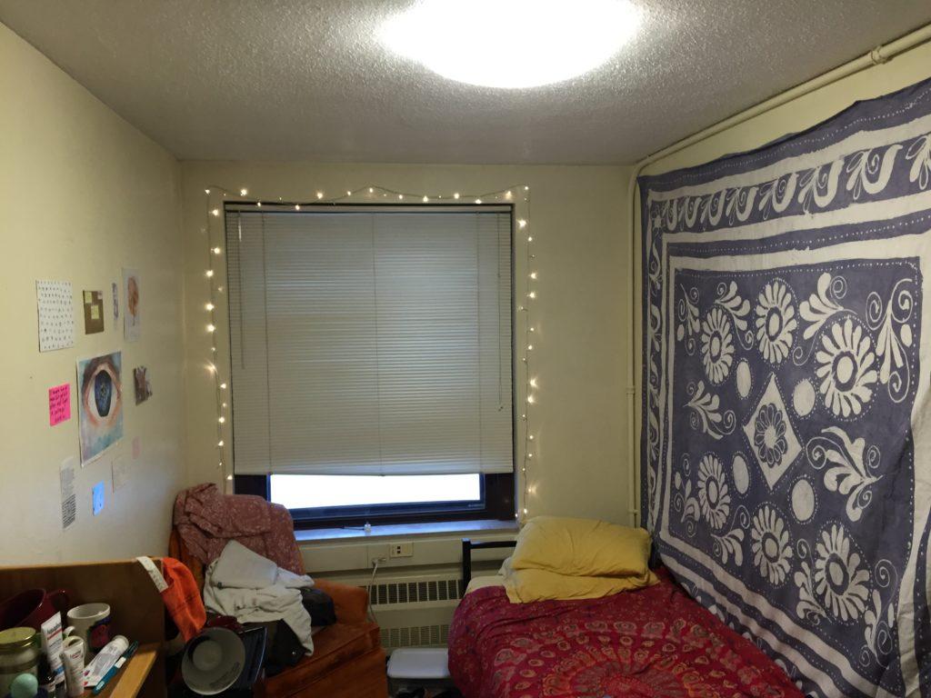 Contributed.+Nora+Coghlan+17+made+the+most+out+of+a+small+single%2C+using+tapestries%2C+lights+and+wall+decorations.+
