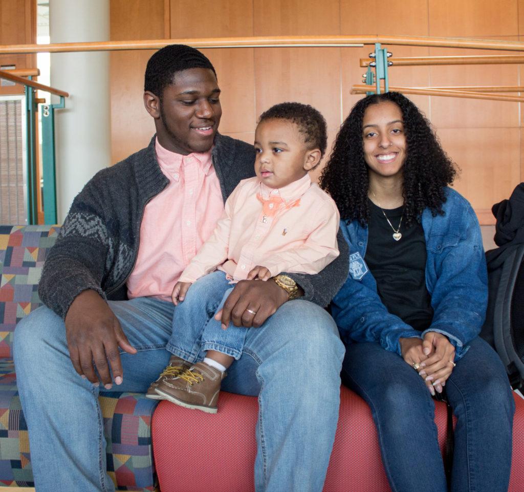 Hassan Thompson '19 and Grace Thompson live in town with their eighteen-month-old son.