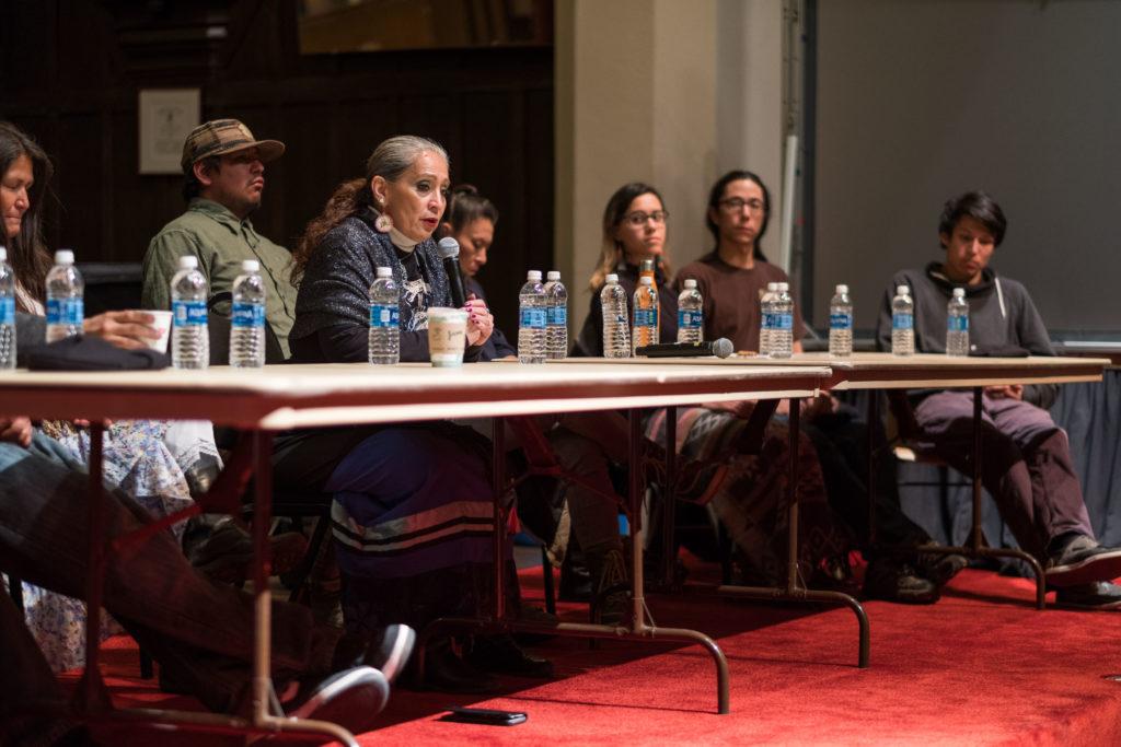 Standing Rock activists led a panel on Monday, Feb. 27. Photo by Takahiro Omura.