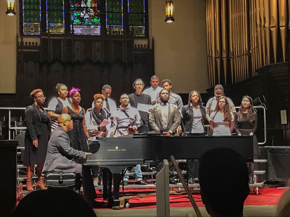 Young, Gifted and Black sing the praises of the Lord at the 20th anniversary of Black Church. Contributed.
