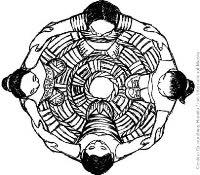 CONTRIBUTED
The symmetrical symbol for the Yoni Ki Baat group, which features four women in a close, interdependent embrace. Contributed photo.