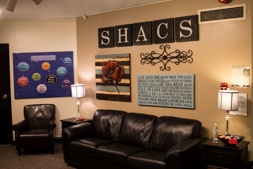 SHACS, which provides mental health services to students, is located in the basement of the Forum. Photo by Helena Gruensteidl.