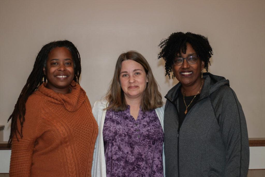 Professors+Stephanie+Jones%2C+Tammy+Nyden+and+Kesho+Scott+have+won+a+grant+to+develop+a+course+that+incorporates+storytelling%2C+social+justice+and+technology.%0AFaran.