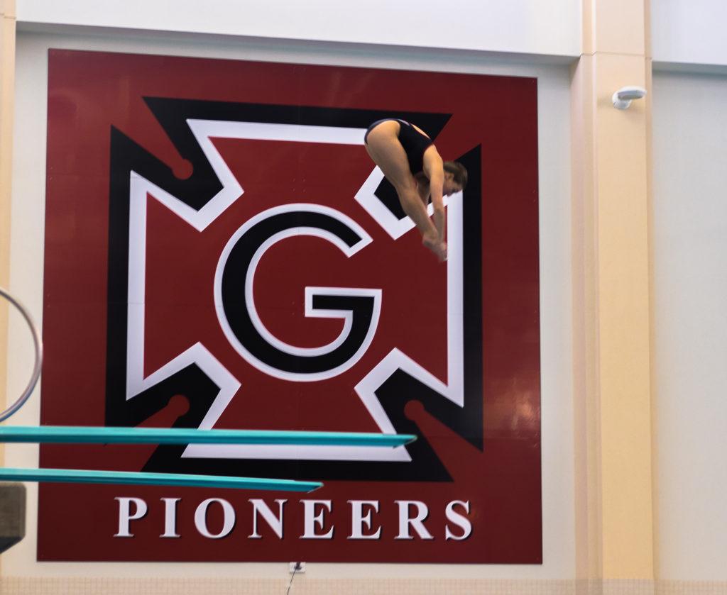 Summer White hopes to cap off her Pioneer career with a win at the conference swim and dive meet. Photo by Elena Copell.
