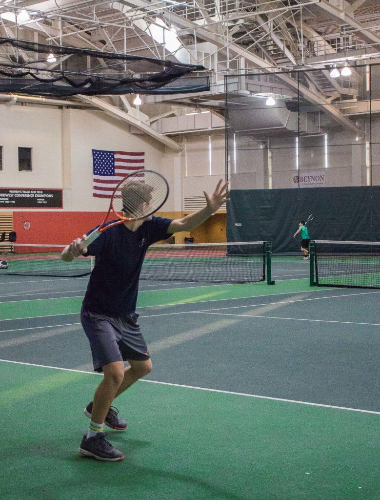 Inside practice with the mens tennis team: friendly competition fuels games and drills at every practice