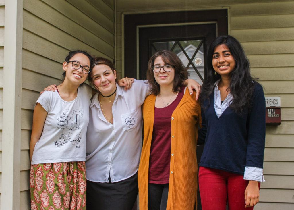 The housemates of La Casa Matta gather on their porch. From left to right: Sofia Mendez, Mariam Nadiradze,Vivien Makos and Mithila Iyer, all 19. Not pictured, Ana Segebre 19.
Photo by Tommy Lee