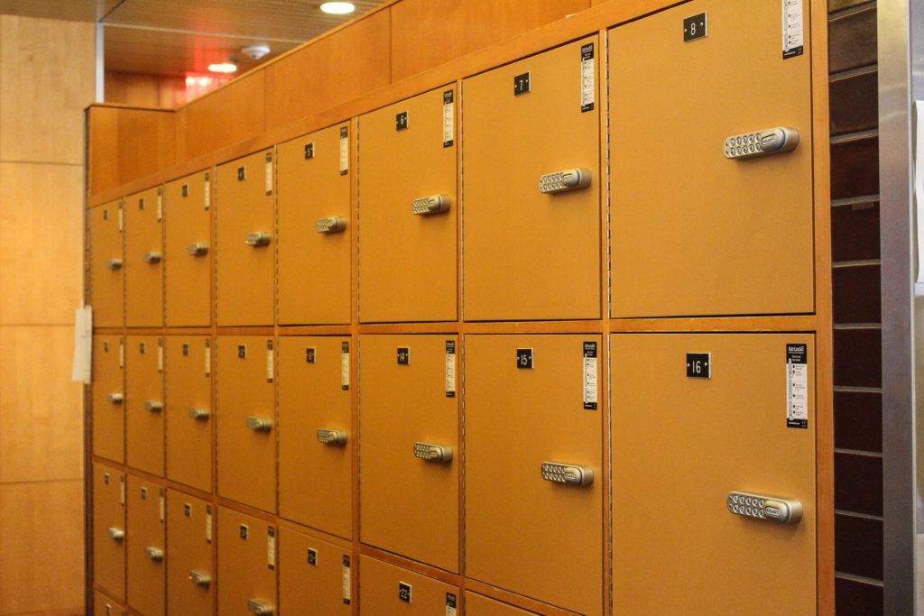 The newly installed JRC lockers aim to keep belongings safe. Photo by Tommy Lee