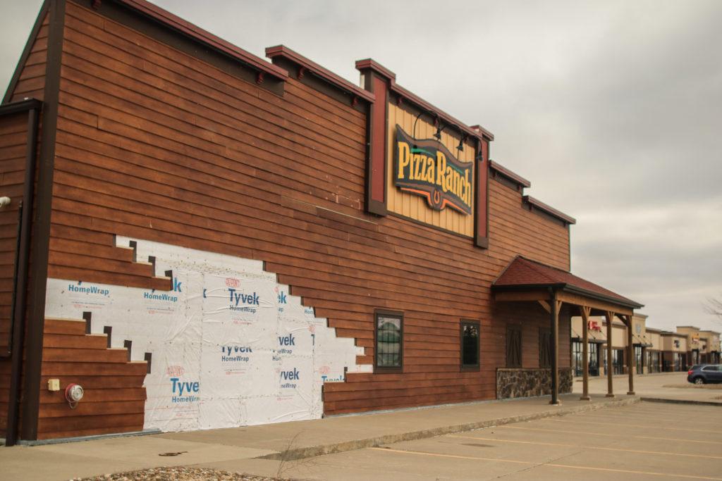 On November 12 Grinnells Pizza Ranch was the victim of a car accident that destroyed a wall and forced the restaurant to close for two days. Photo: Andrew Tucker.