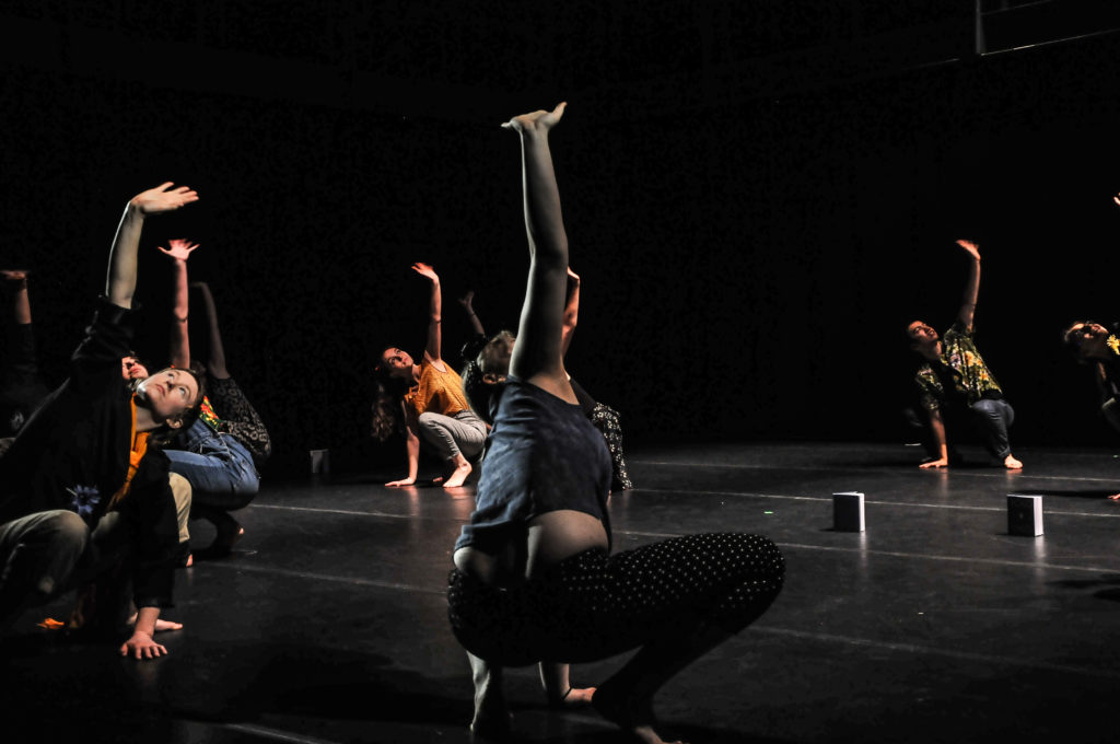 Dance Ensemble rehearses “ACORN,” based off of Yoko Ono’s as-titled book of poems.