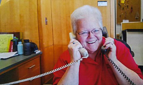 Connie Coleman worked at the JRC information desk for 12 years, until her retirement last week. Contributed photo. 