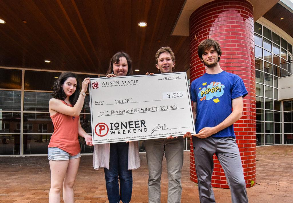 The winners of the 2019 Pioneer Weekend innovation competition. Photo by Scott Lew.