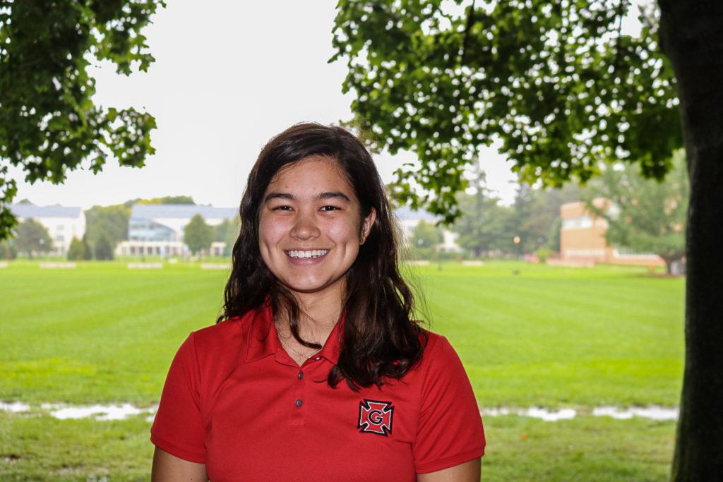 Nina Kouchi ’22 has won the St. Louis Intercollegiate Athletic Conference Women’s Golfer for the second time this season. Kouchi has won two tournaments this year, and her scoring has placed her at the top of the division. Photo by Isabel Torrence