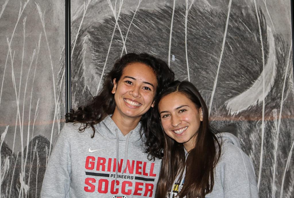 Valencia Alvarez ’21 (right) earned a spot on the AII-MWC team while Lauren Edwards ’21 (left) earned a second-team selection. Photo by Isabel Torrence