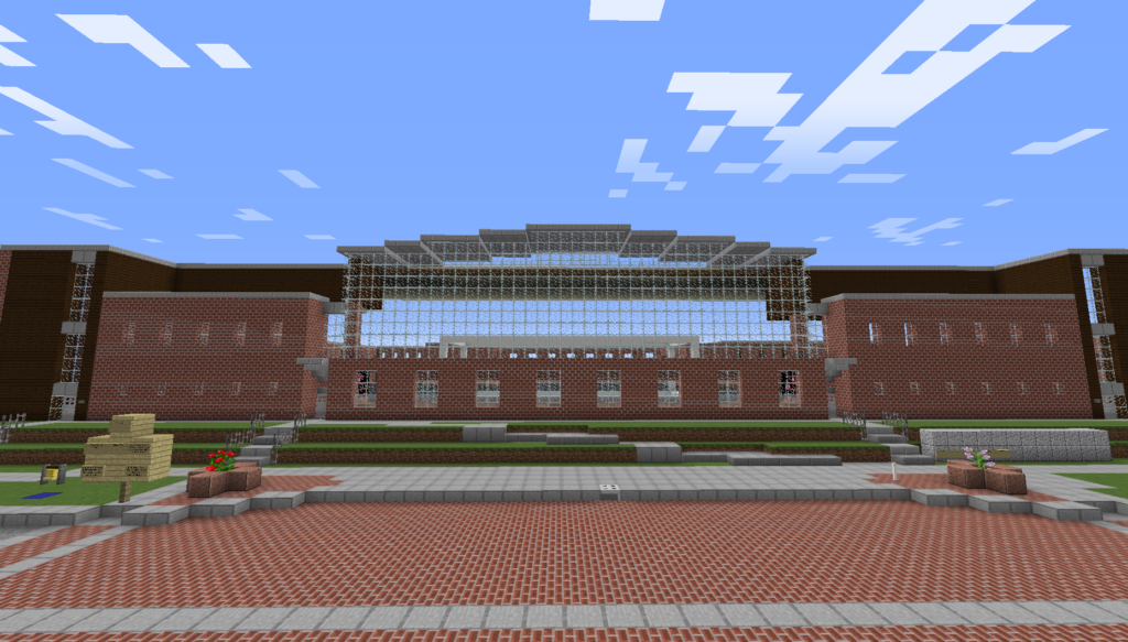 Grinnellians+have+taken+the+time+to+recreate+portions+of+campus+in+Minecraft.+Screenshot+taken+on+April+18.