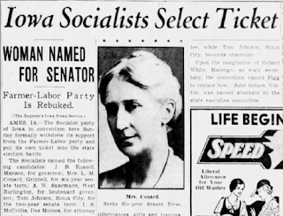 Conrad made headlines in the 1930s as both a woman and a Socialist candidate. Photo contributed by Grinnell Stories.