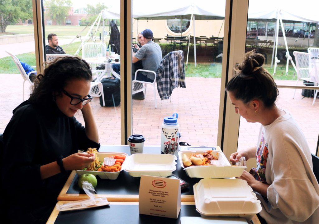 The Spencer Grill is designated as a study space for students, where masks are required at all times. Photo by Isabel Torrence.