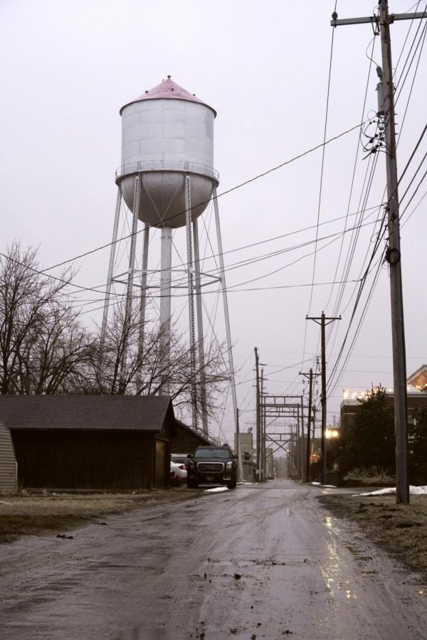 The water tower. 