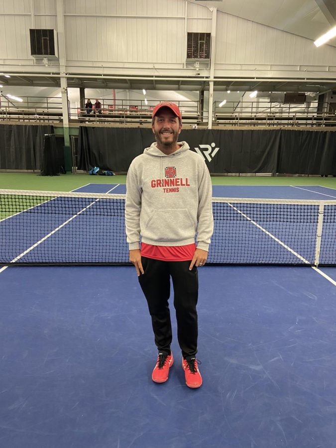 Coach Zack Hasenyager won Coach of the Year for the Midwest Conference at the conference’s Women’s Tennis Tournament.