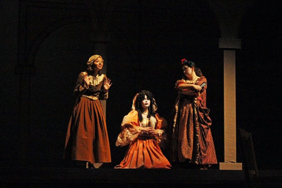 Cast members of House of Desires during a dress rehearsal.