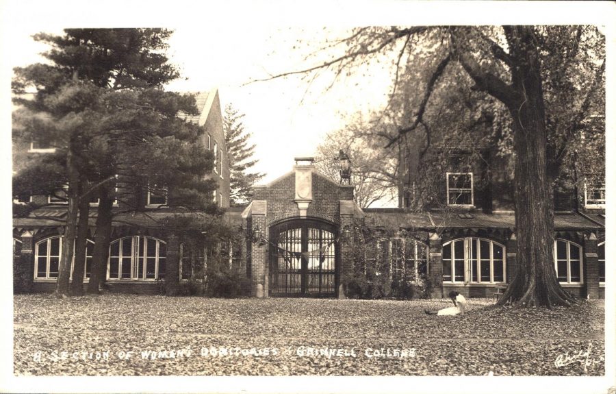 In this photo, all women students at Grinnell lived in South Campus residence halls prior to dorm integration in 1968.
