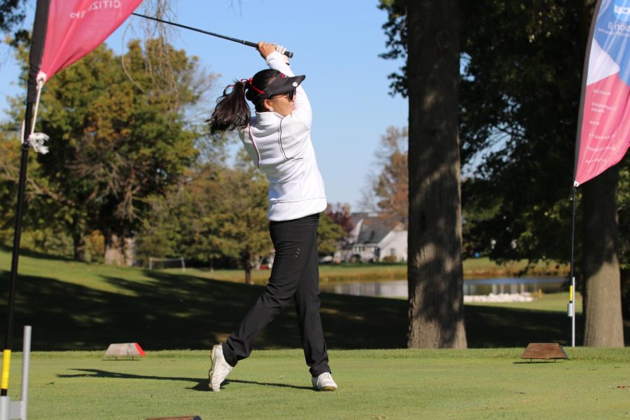 Grinnell has won 10 consecutive conference championships in women’s golf between the Midwest Conference and SLIAC. Kavya Keshav `26, Mary Li `25, Vidushi Keni `26, Lauren Chen `24 and Amy Nguyen `26 were named to the All-Conference first team.