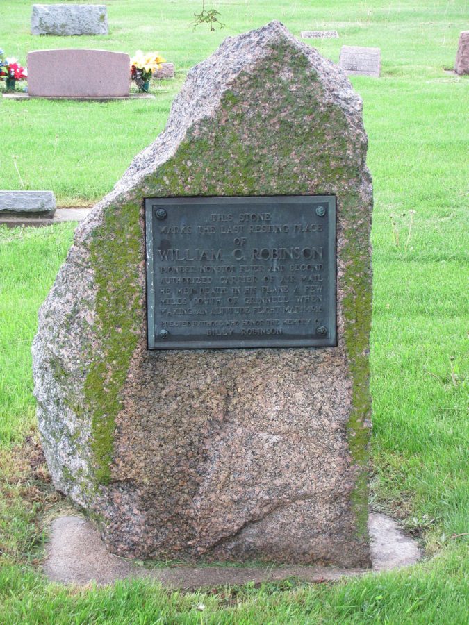 The gravestone of Billy Robinson in Hazelwood Cemetery is a piece of Peace Rock. 