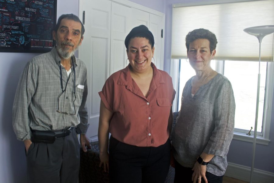 From left: Imam Kamal Hammouda, Rabbi Sarah Brammer-Shlay and Dean of Religious Life Deanna Shorb. 