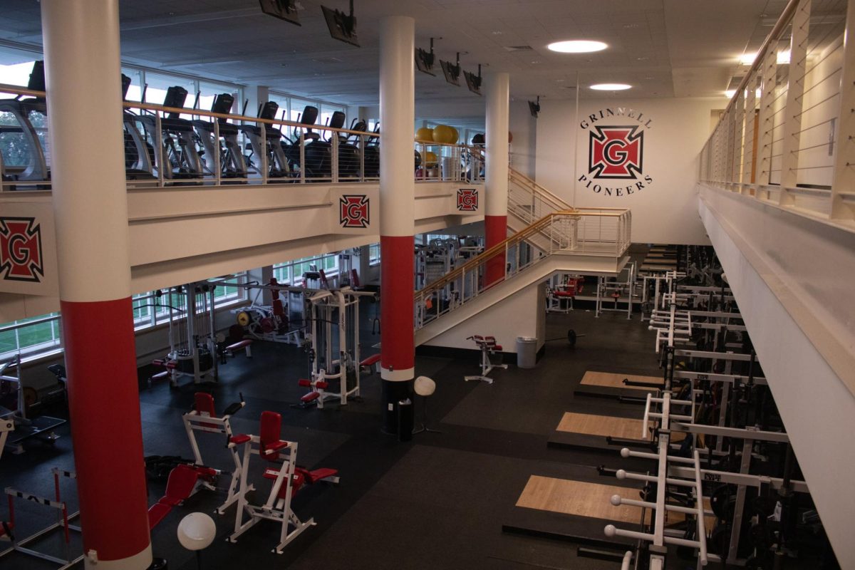The fitness center at the Charles Benson Bear `39 Recreation and Athletic Center offers weightlifting and cardio options.