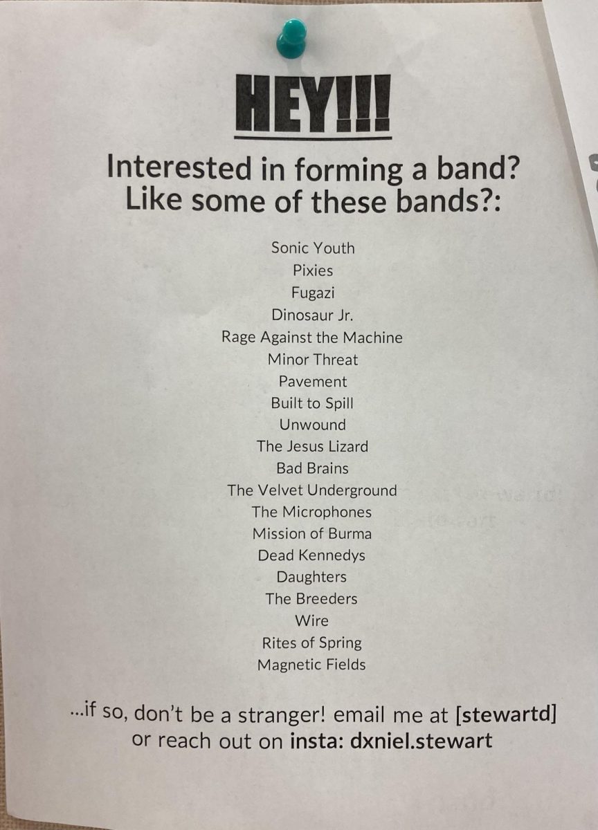 Picture of Stewarts Band 
Recruitment Poster.