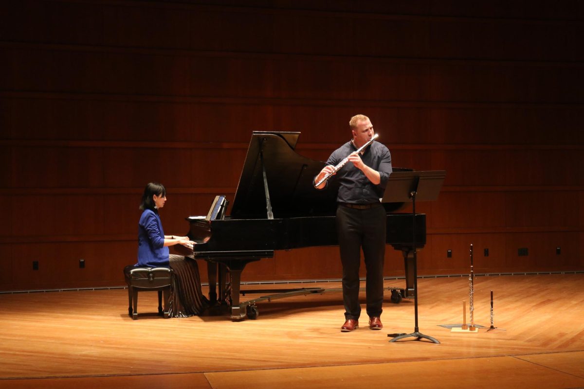 Guest flutist Cobus du Toit makes his instrument sing while pianist Doreen Lee accompanies.