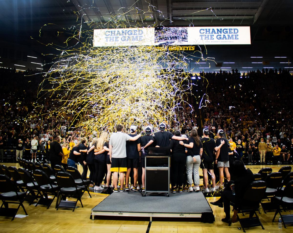 Iowans came together on April 10, 2024 to celebrate Caitlin Clark and the Iowa Hawkeyes women's basketball team, deemed the team that 
