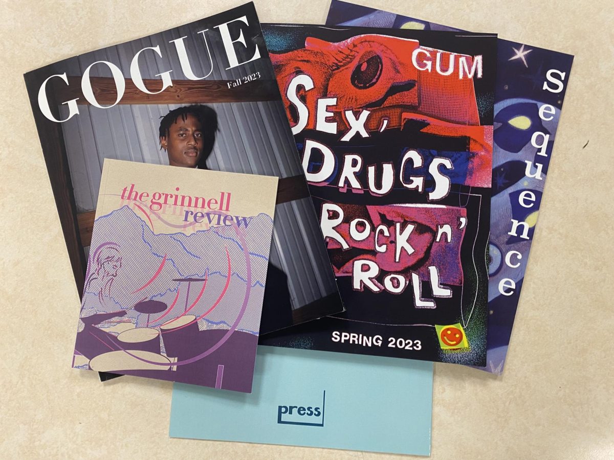 GOGUE, Grinnell Underground Magazine, The Sequence, The Grinnell Review and Grinnell College Press — all publications that print student art — are confronting the likelihood of losing their print editions.