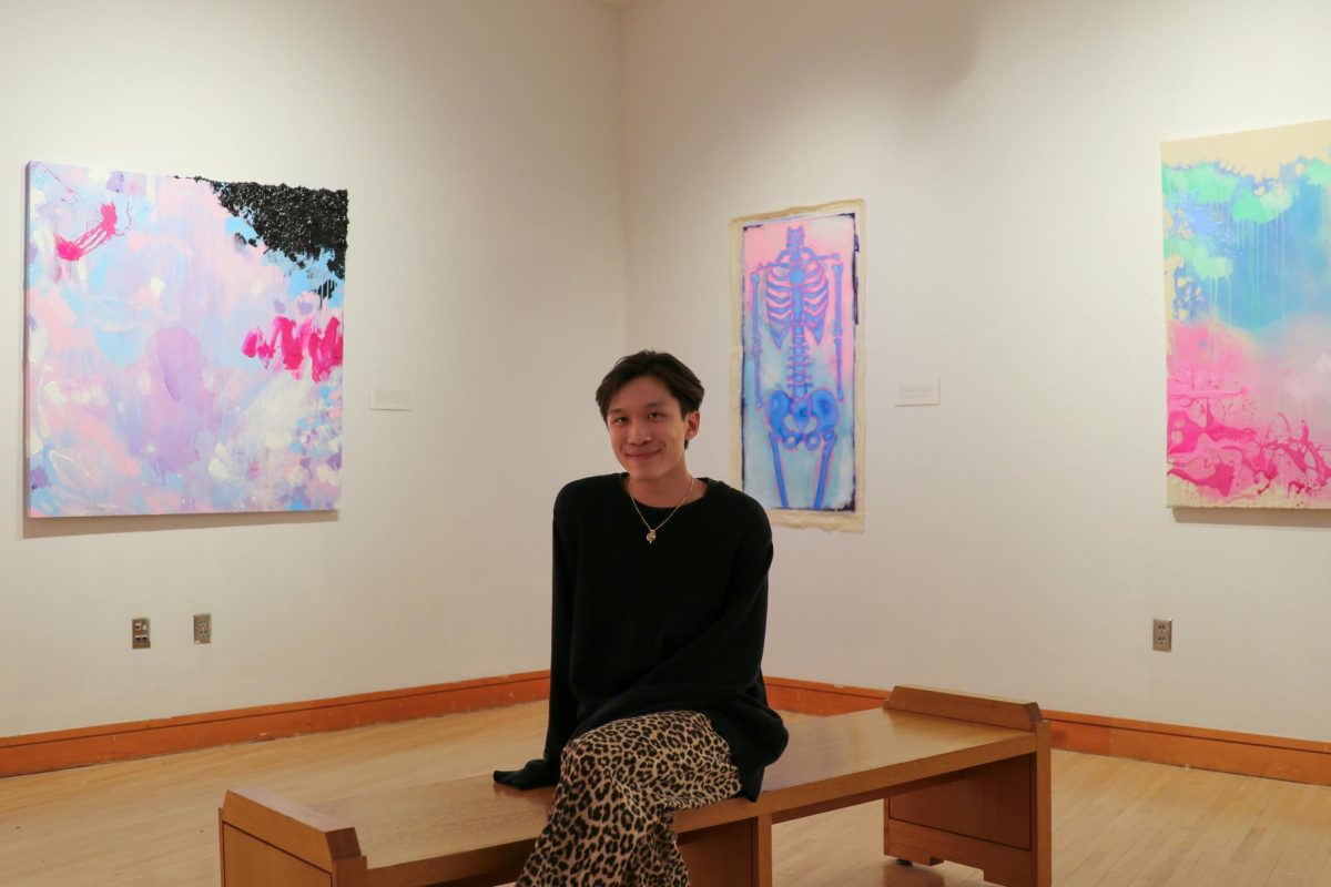 Chris Nguyen '27 proudly displays his first solo exhibition, Lust for Love.