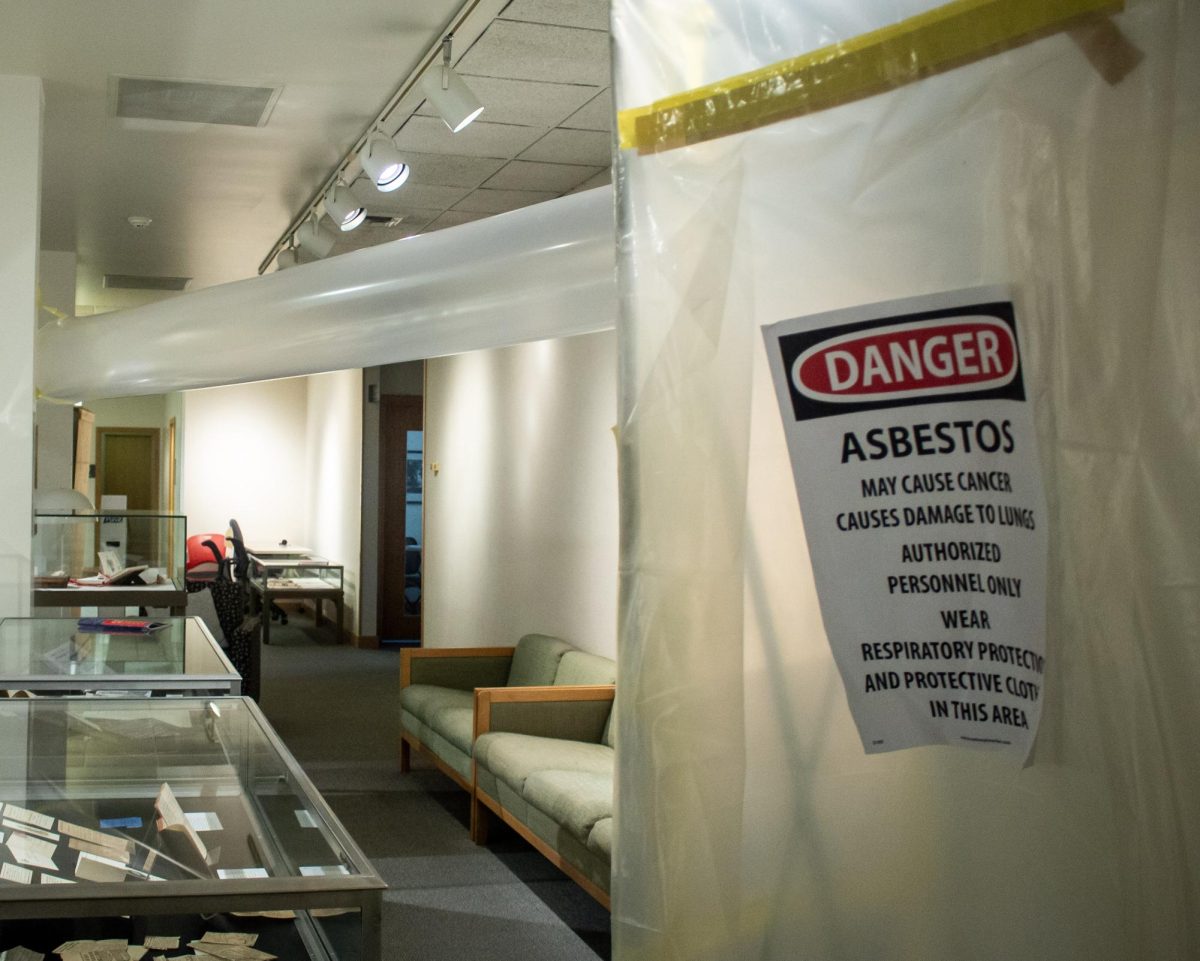 Mid-Iowa Environmental Corporation, a Des Moines-based contracting business, finished up asbestos removal from two rooms of the Burling Library basement on Thursday, Oct. 24, 2024.