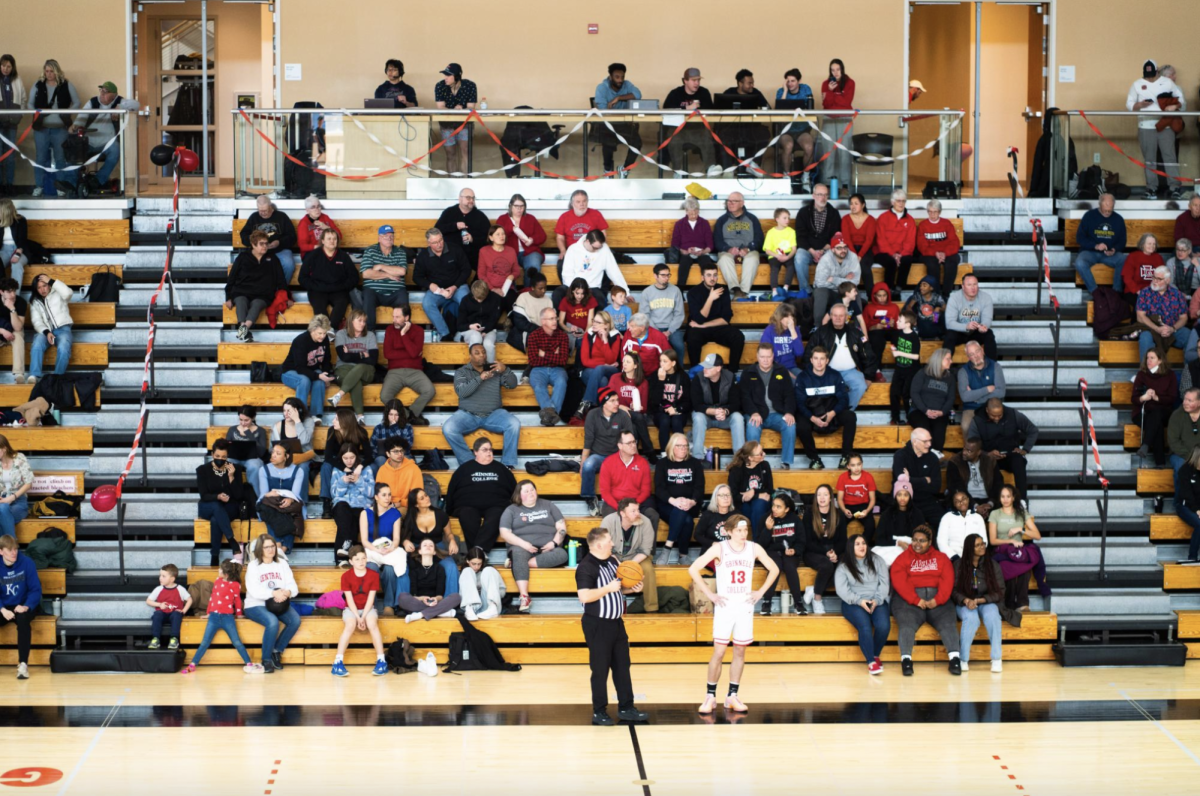 Contributed Photo: The stands were filled with fans, friends and family during the Grinnell College Men's Basketball Team's Feb. 17 game against Monmouth College.