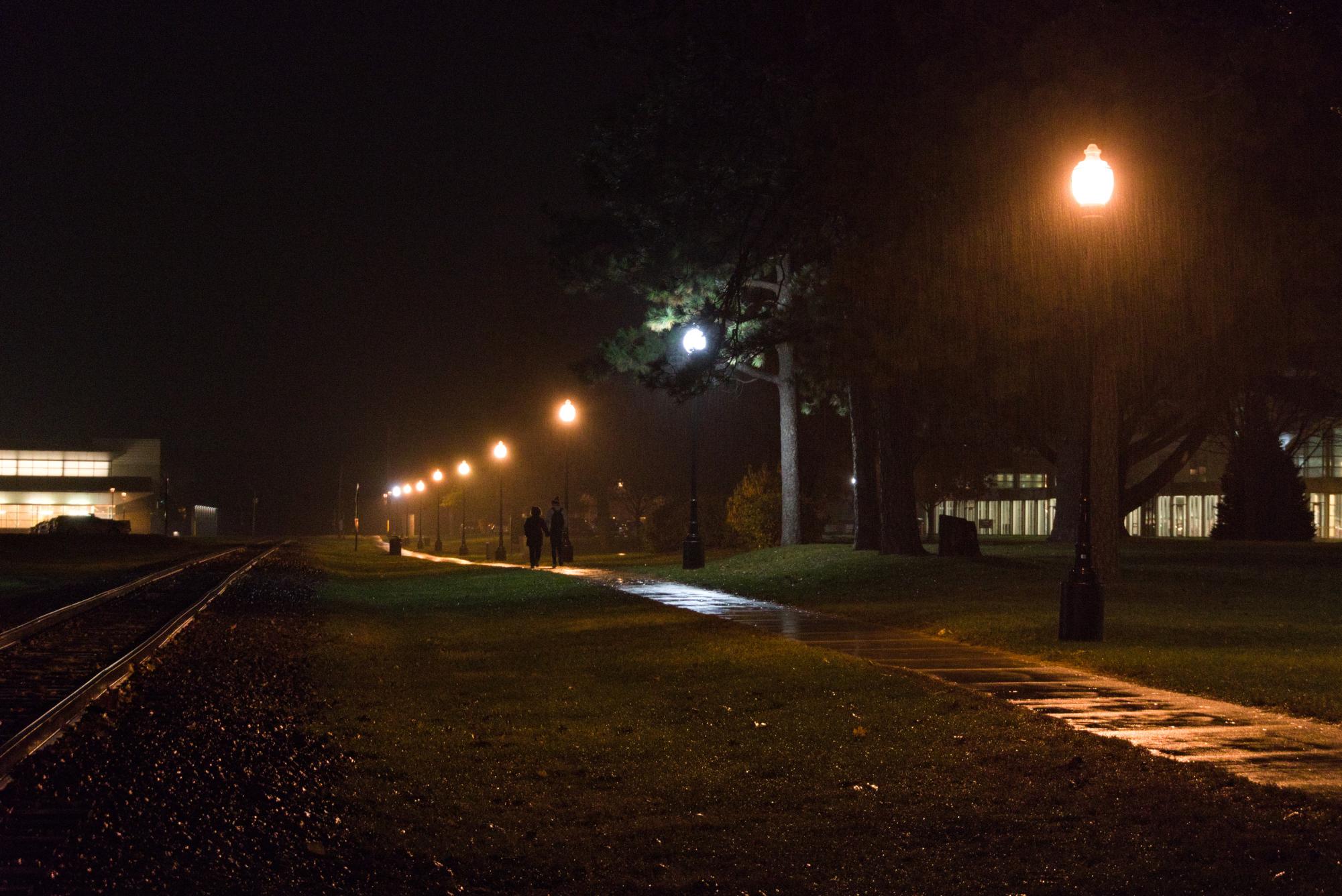 Students say they do not feel safe walking on campus at night because of a lack of lighting.