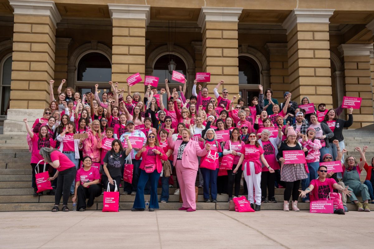 Group photo of all event attendees on the Capitol steps before going inside to advocate during Lobby Day on Monday, Feb. 27.