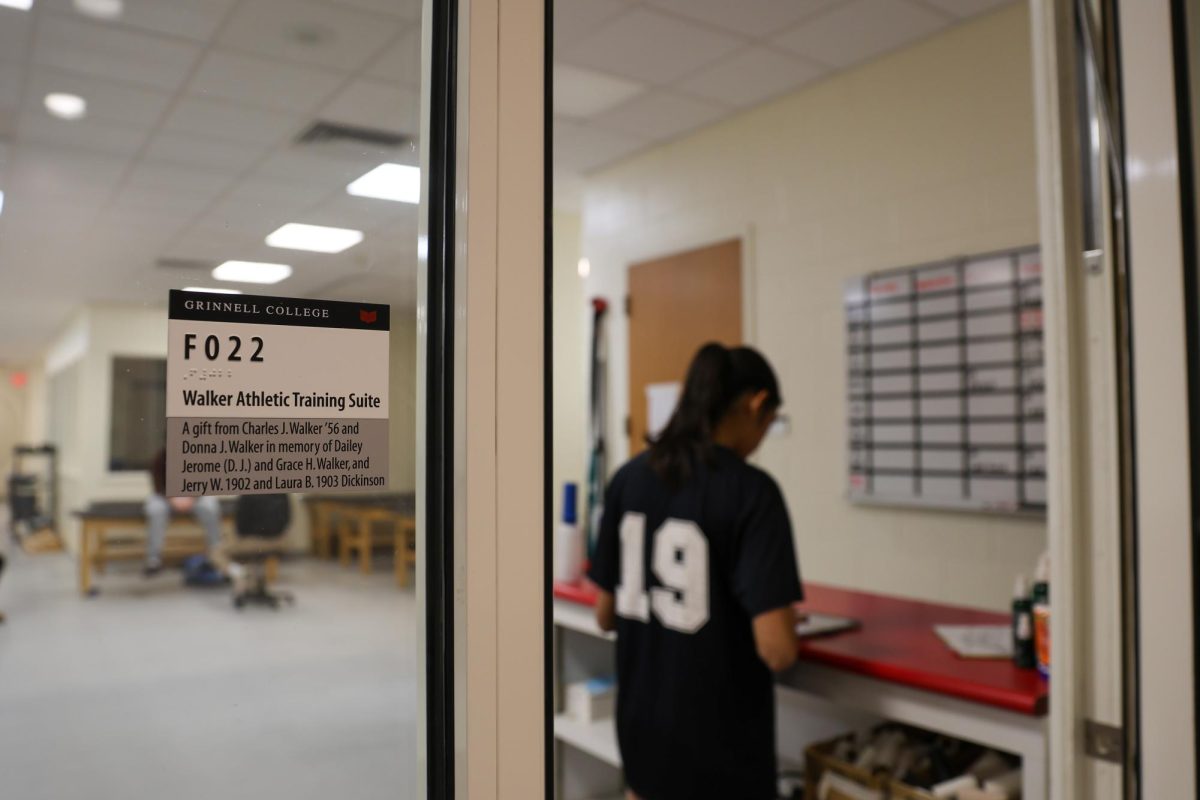 Athletes check into the Walker Athletic Training Suite before practice where they are provided with care in order to both prevent injuries and rehabilitate students after an injury is sustained. 