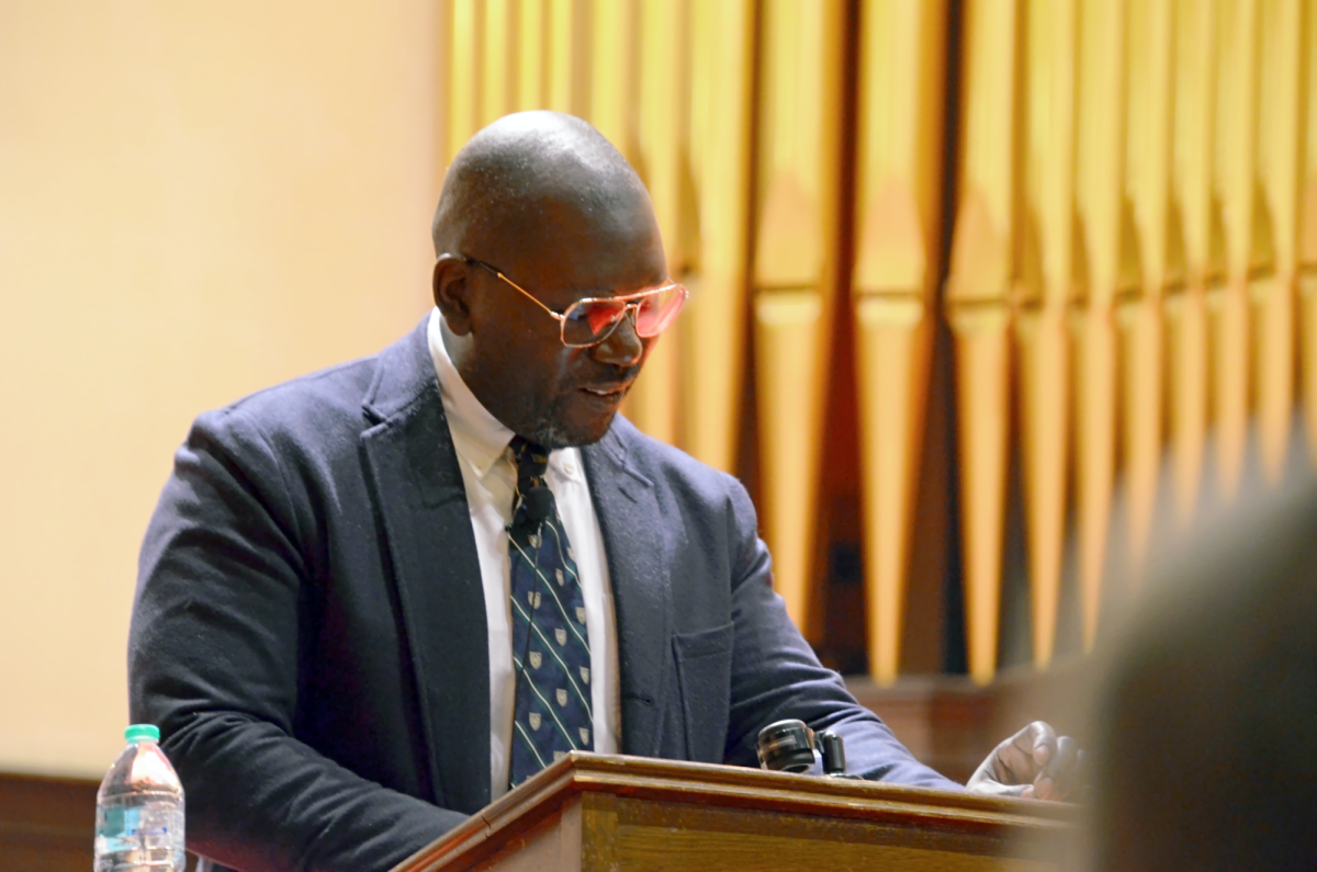 Jamelle Bouie, New York Times opinion columnist, drew hundreds to his Martin Luther King Jr. Day talk at Grinnell College. Bouie's talk connected Reconstruction-era history to present-day politics.