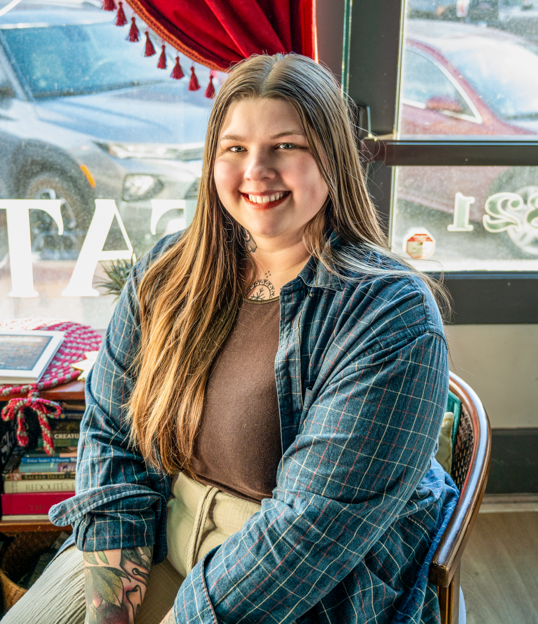 Karina Schreur opened her own tattoo shop in Grinnell last year.