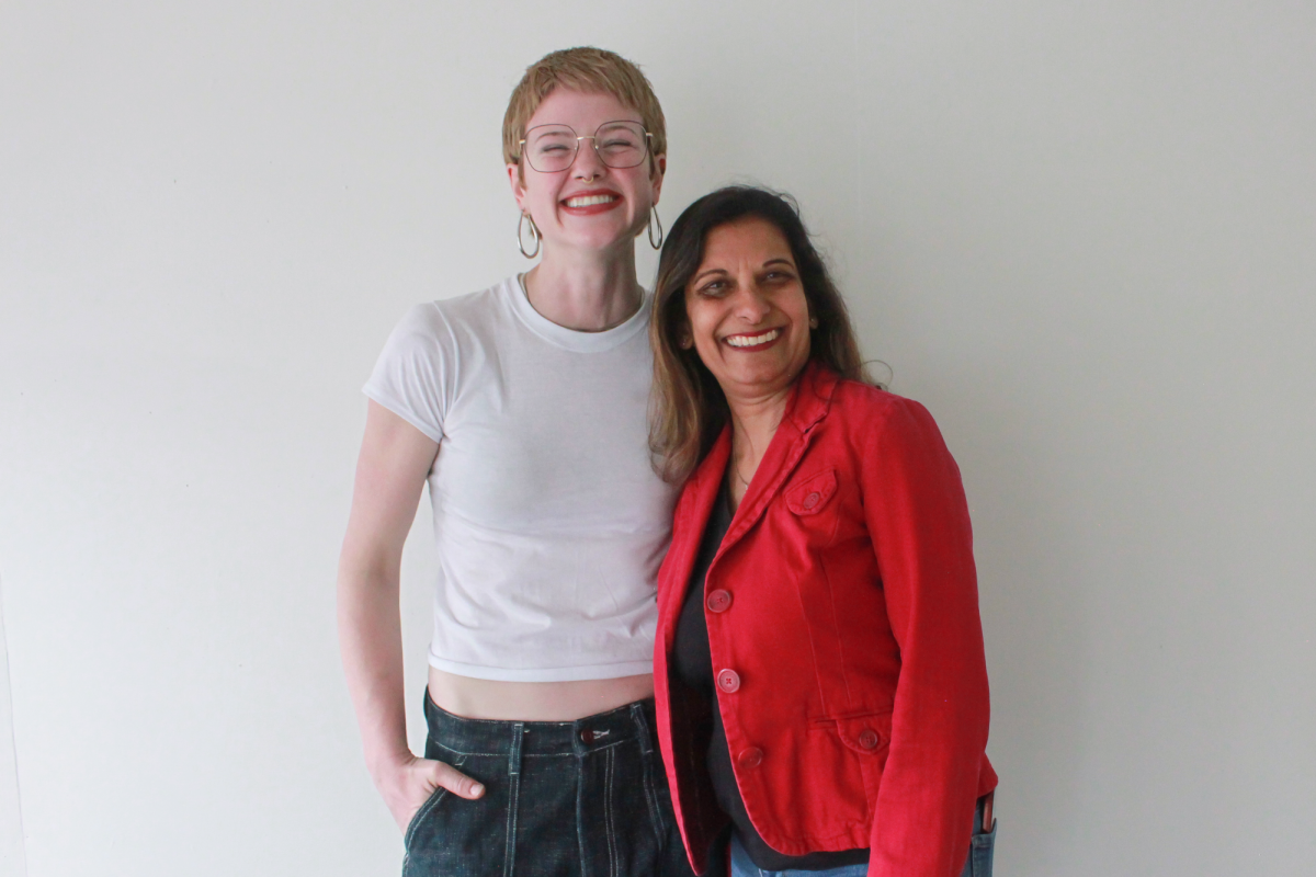 From left: Ren Lang, store manager and Delphina Baumann, president of the board of directors, plan to open on April 25.
