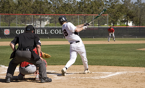 Matt Skelly 12 goes to bat in Tuesdays game against Simpson College. - Ami Freeberg